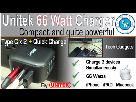 A great USB Dual Type C Charger plus Quick Charge 3.0 – Macbook, Iphone and iPad – by Unitek