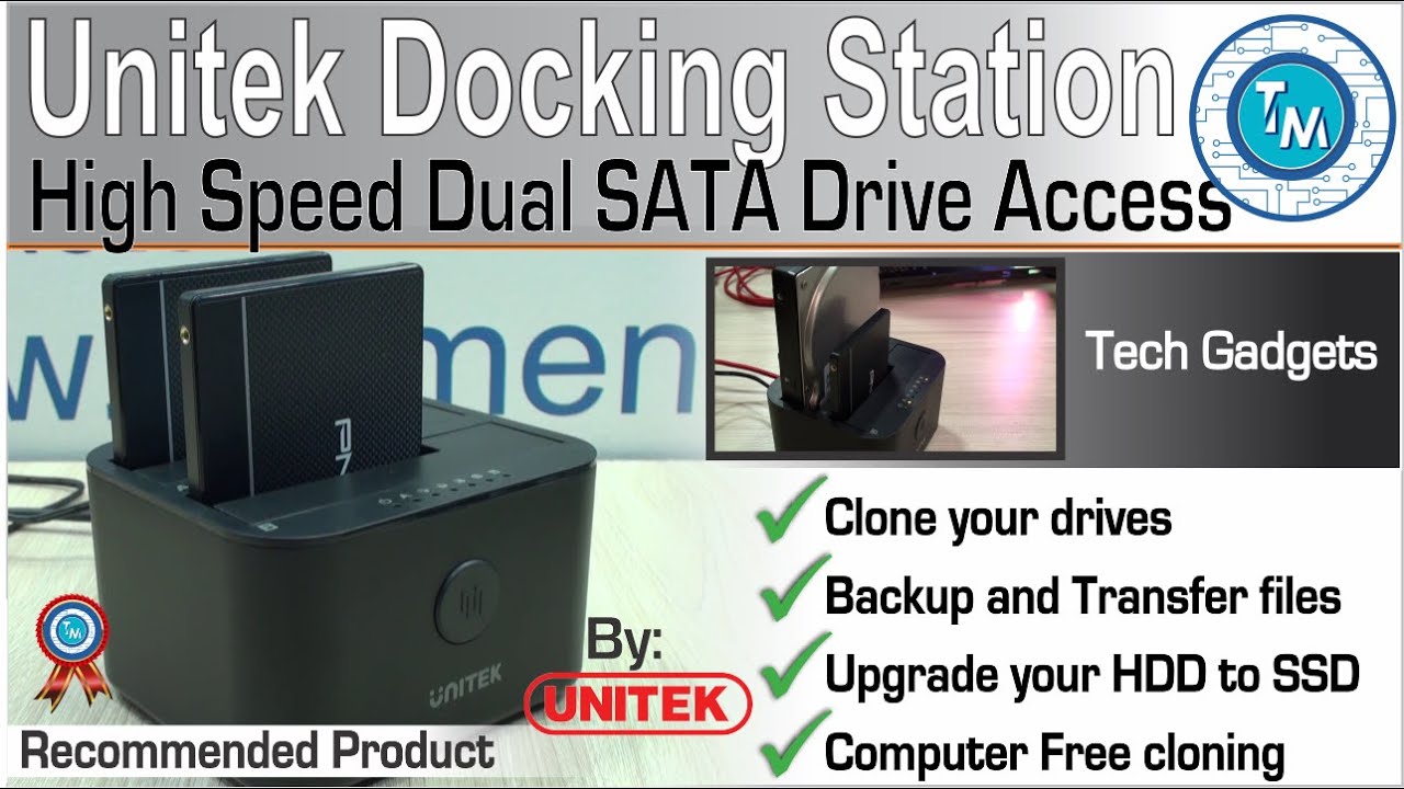 How to clone your Hard Drive? Use a docking station – HHD to SSD Unitek Type C Docking Station