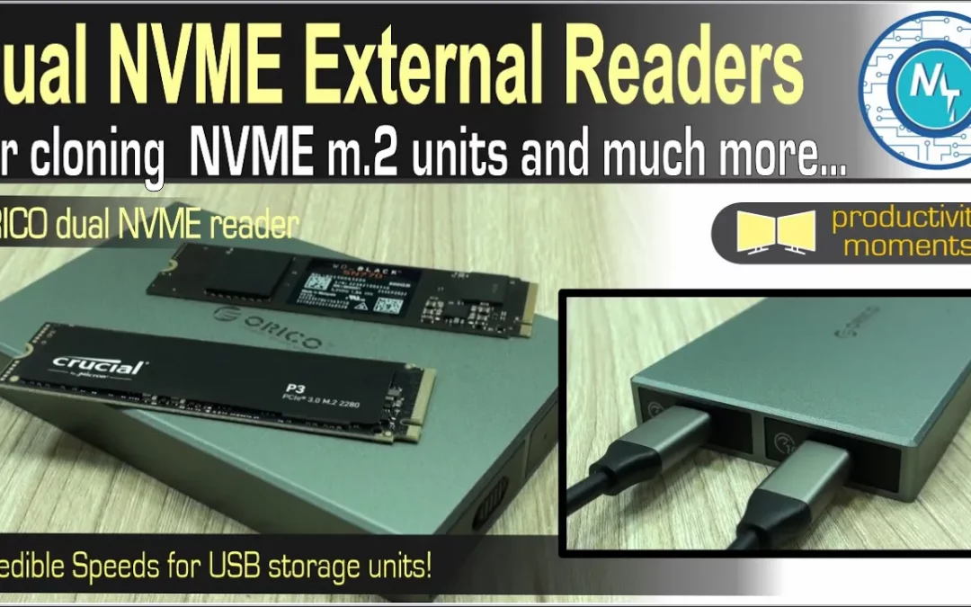 External NVME reader and Enclosure with m.2 Slots for cloning Systems or creating superfast drives