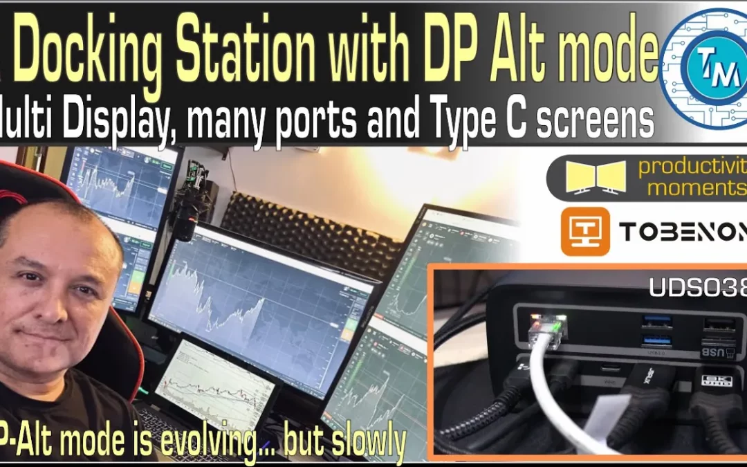 Multiple Screens by DP Alt mode using USB type C with the UDS038 Docking Station, Very functional!