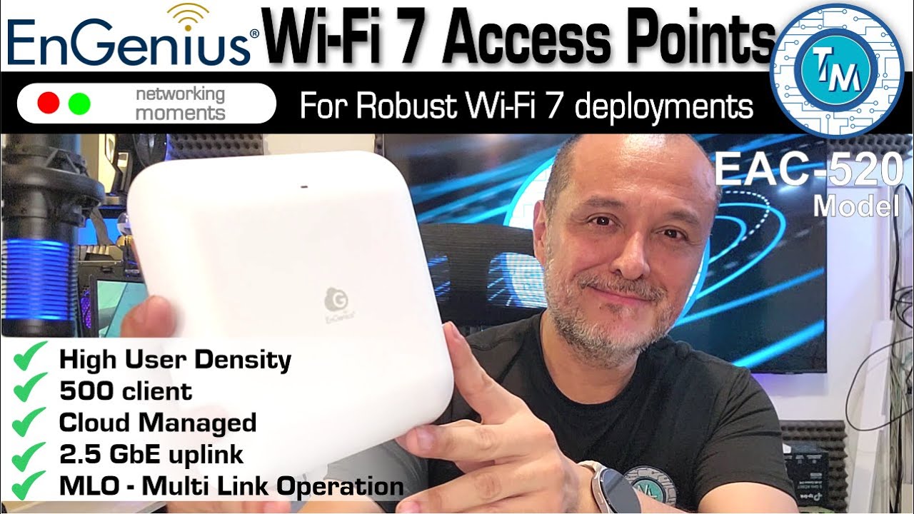 EnGenius Wi-Fi 7 cloud Access Point ECW520, A powerful alternative, fast roaming, fully customizable