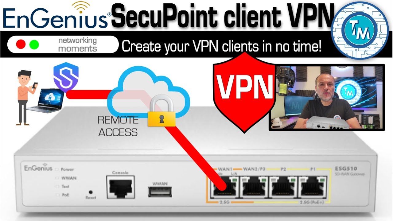 Secure Your Network: Step-by-Step VPN SecuPoint Setup using Engenius ESG510 for Remote Access