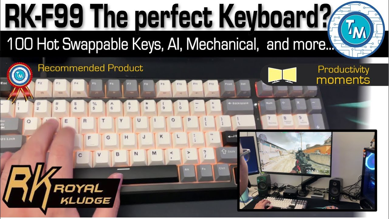 For gamers and everyone! With AI, this Royal Kludge keyboard is absolutely amazing. The RK-F99 AI