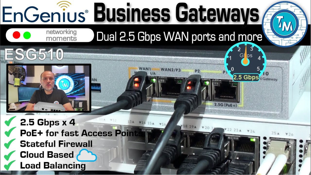An enterprise cloud based Gateway, the ESG510 by Engenius with 2.5 Gbps dual WAN, more than enough!