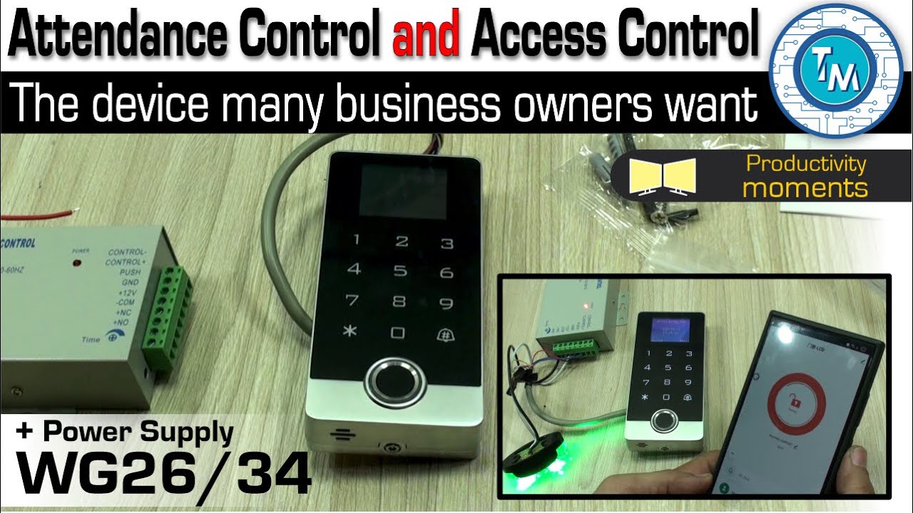 Biometric Reader for Access Control AND Attendance control. Works with Tuya App AMOCAM WG26/34