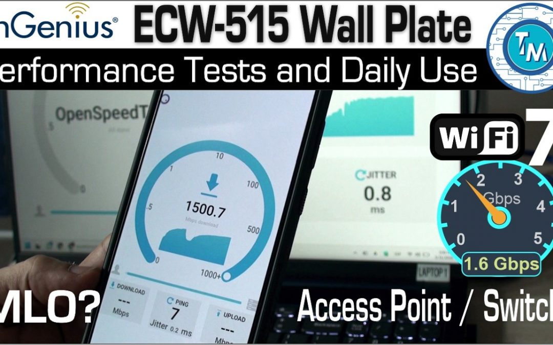 EnGenius ECW515’s Performance. Very Good in a WiFi 7 Wall Plate AP – Switch worth your money