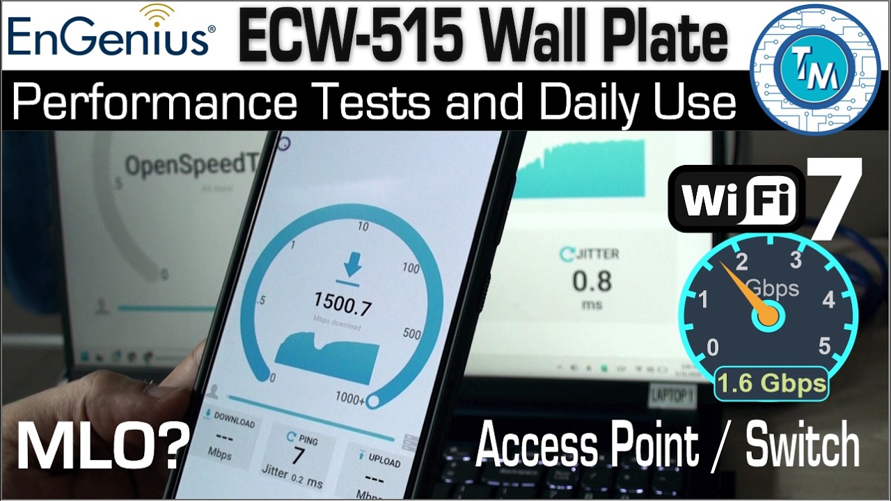 EnGenius ECW515’s Performance. Very Good in a WiFi 7 Wall Plate AP – Switch worth your money